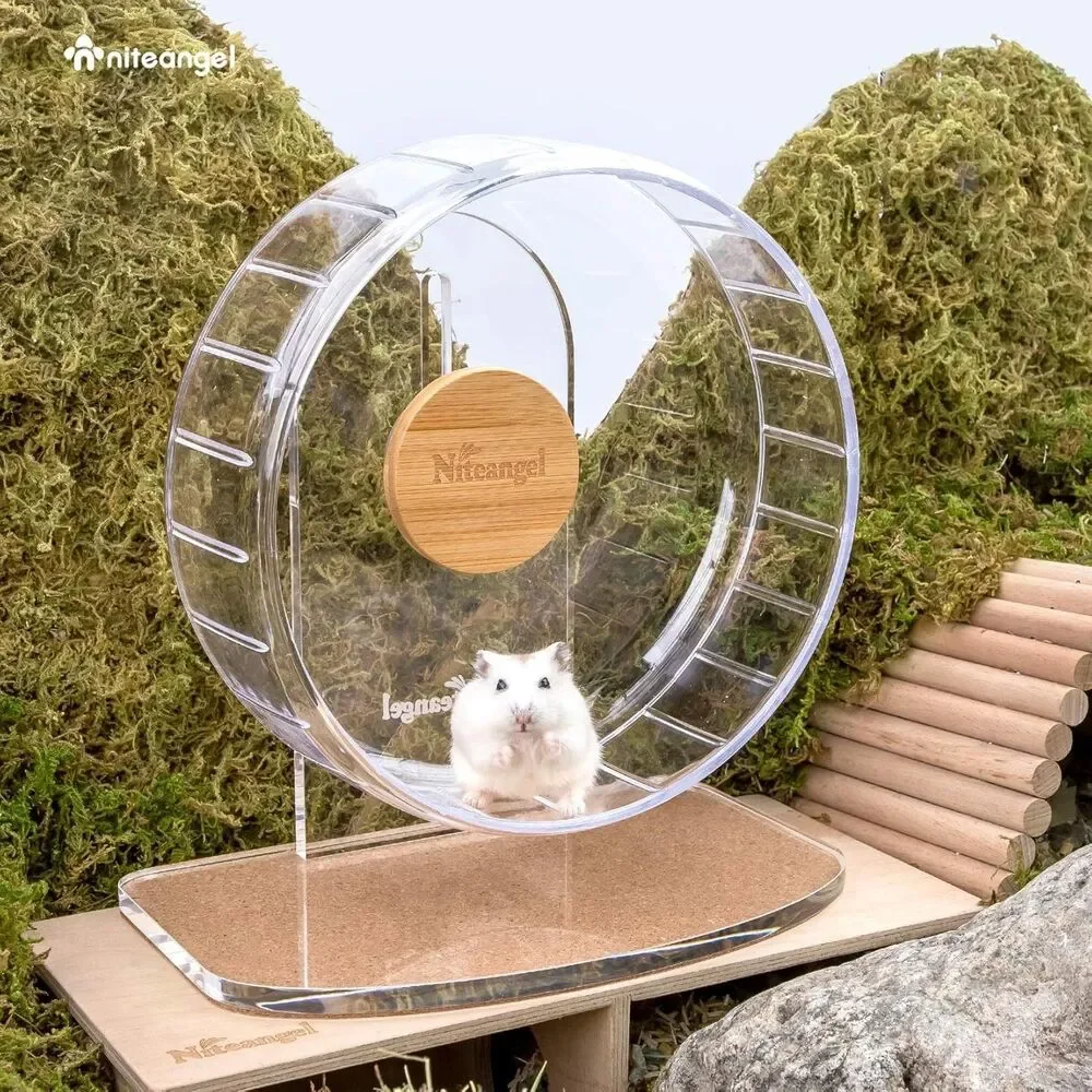 Niteangel Super-Silent Hamster Exercise Wheel: Quiet 8.2 inch Running Wheel
